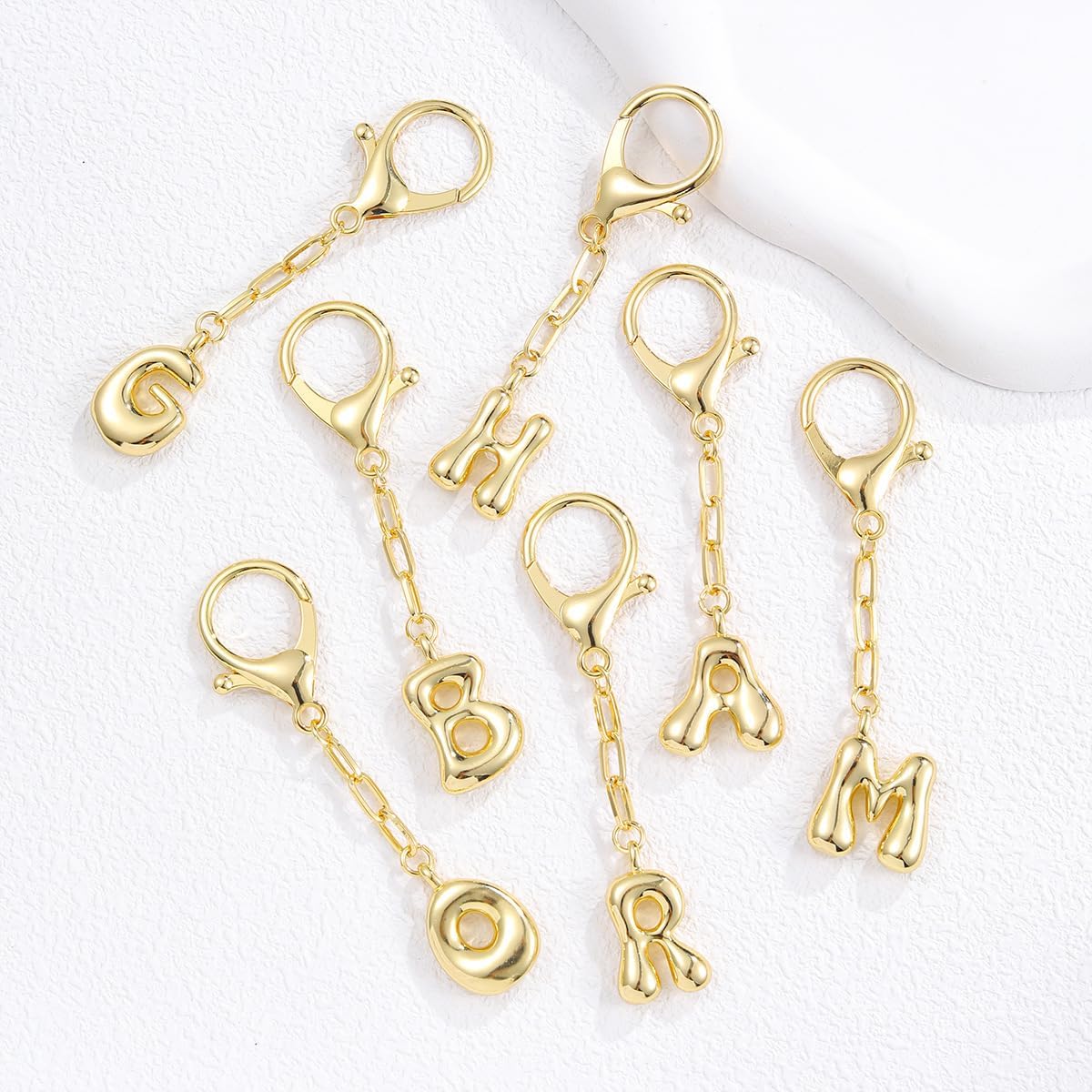 Cherry Bag Charms & Gold Initial Keychain for Handbags Purse Tote Bags, Cute Key Chain Accessories for Women Girl - Image 6