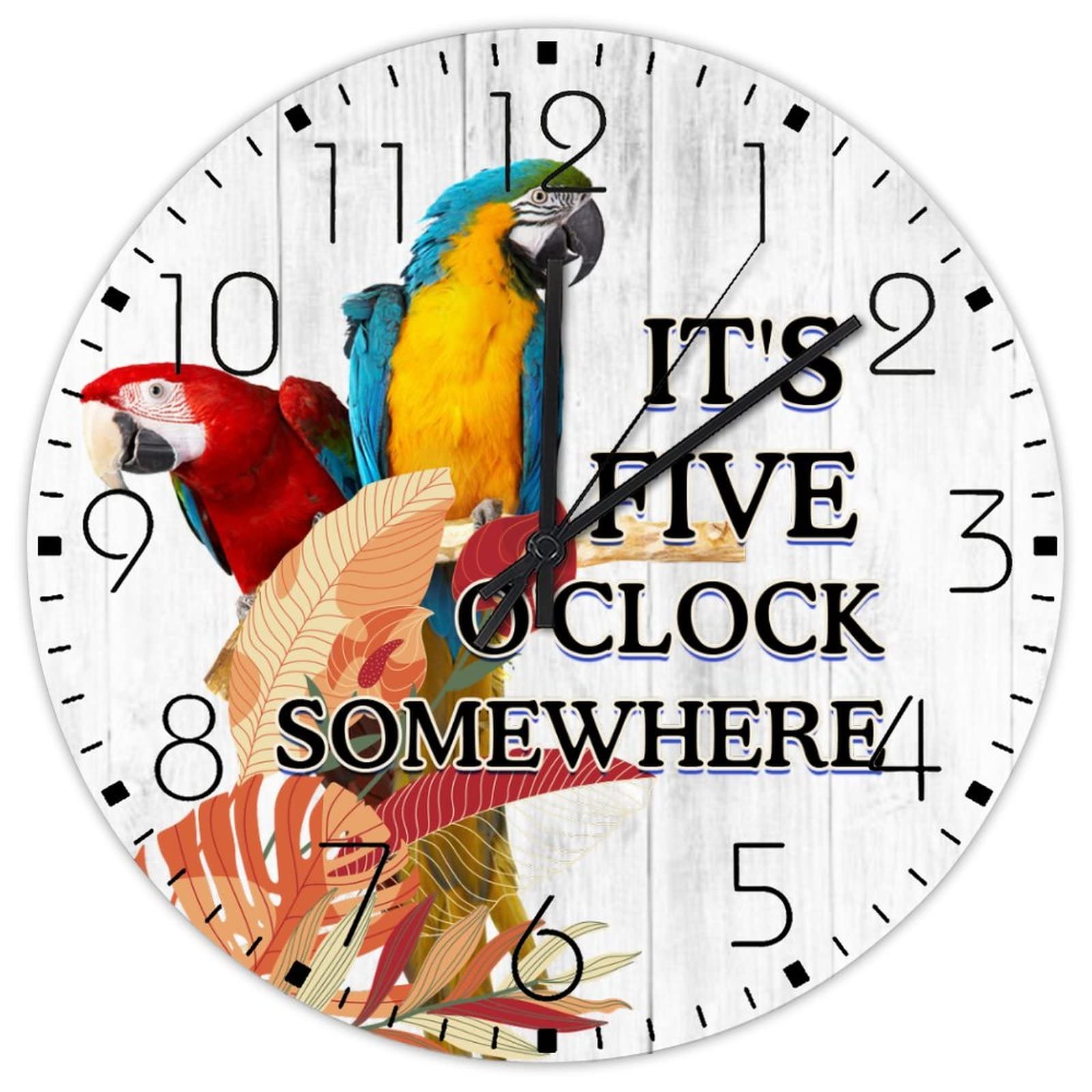 Horloge murale hawaïenne silencieuse en bois pour l'ambiance de votre hôtel