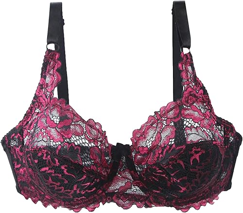 Sujetador de encaje sexy para personas mayores, transpirable, de alto soporte, talla grande, sin varillas, ComfortFlex Fit Sujetador suavizante para