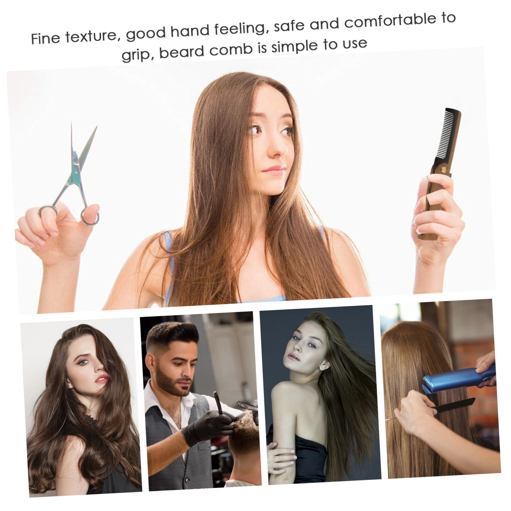 WOFASHPURET Portable Beard Comb Foldable Wooden Comb for Men Compact Travel Crafted From Ox Horn for Grooming Hotels the Go Easy