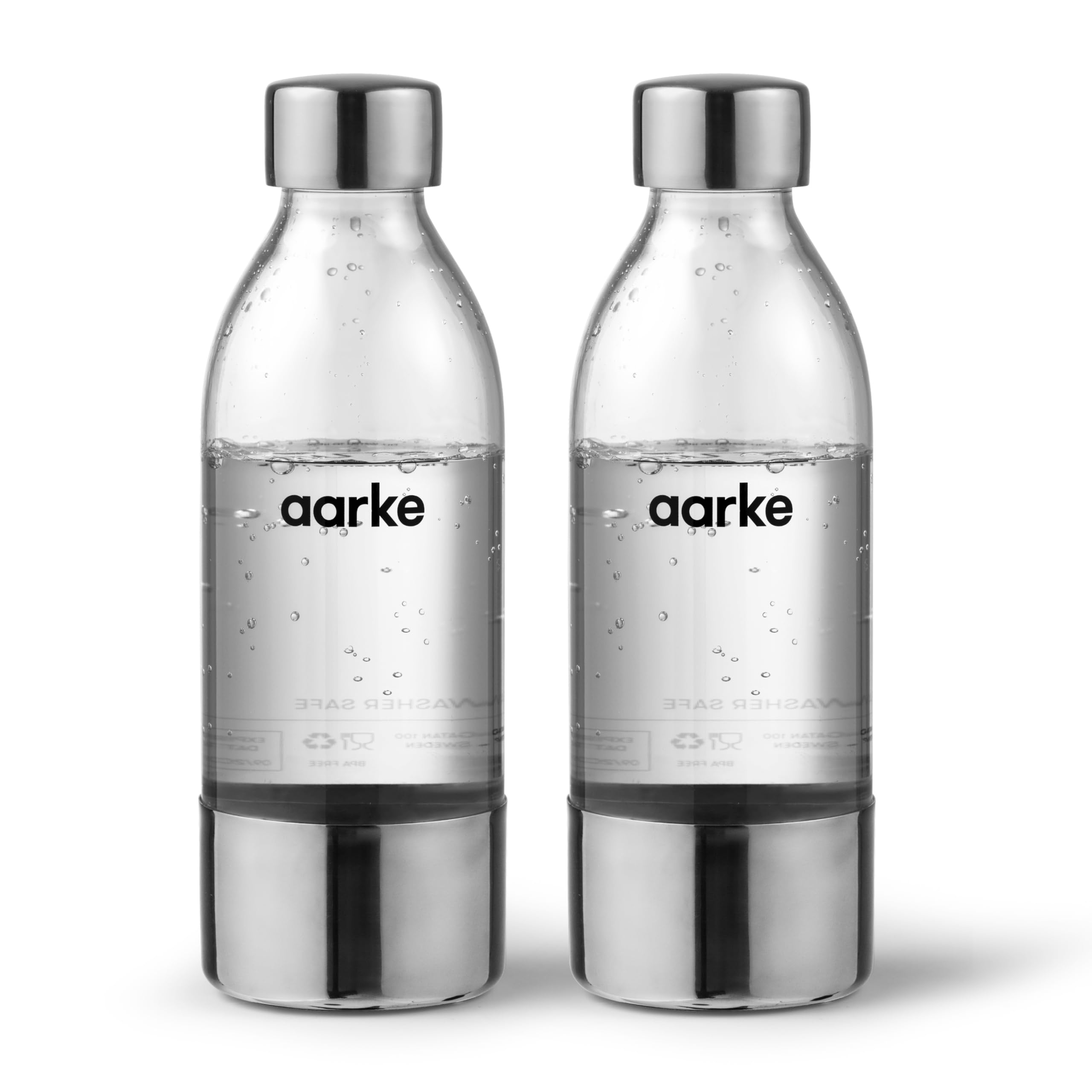 aarke Carbonator 3 Water Bottles - Premium PET Plastic, 22oz (2-Pack)
