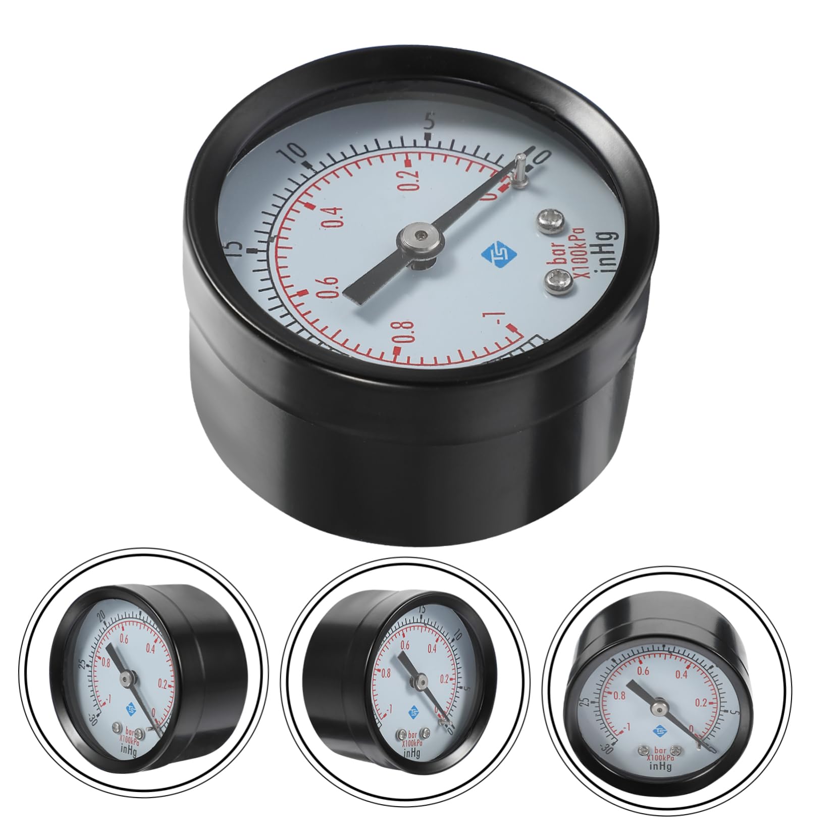 Manómetro de vacío Manómetro de vacío con pantalla de esfera Manómetro de presión de agua, aceite y gas Probador de manómetro de presión de vacío Manómetro de presión de doble escala Manómetro de vac