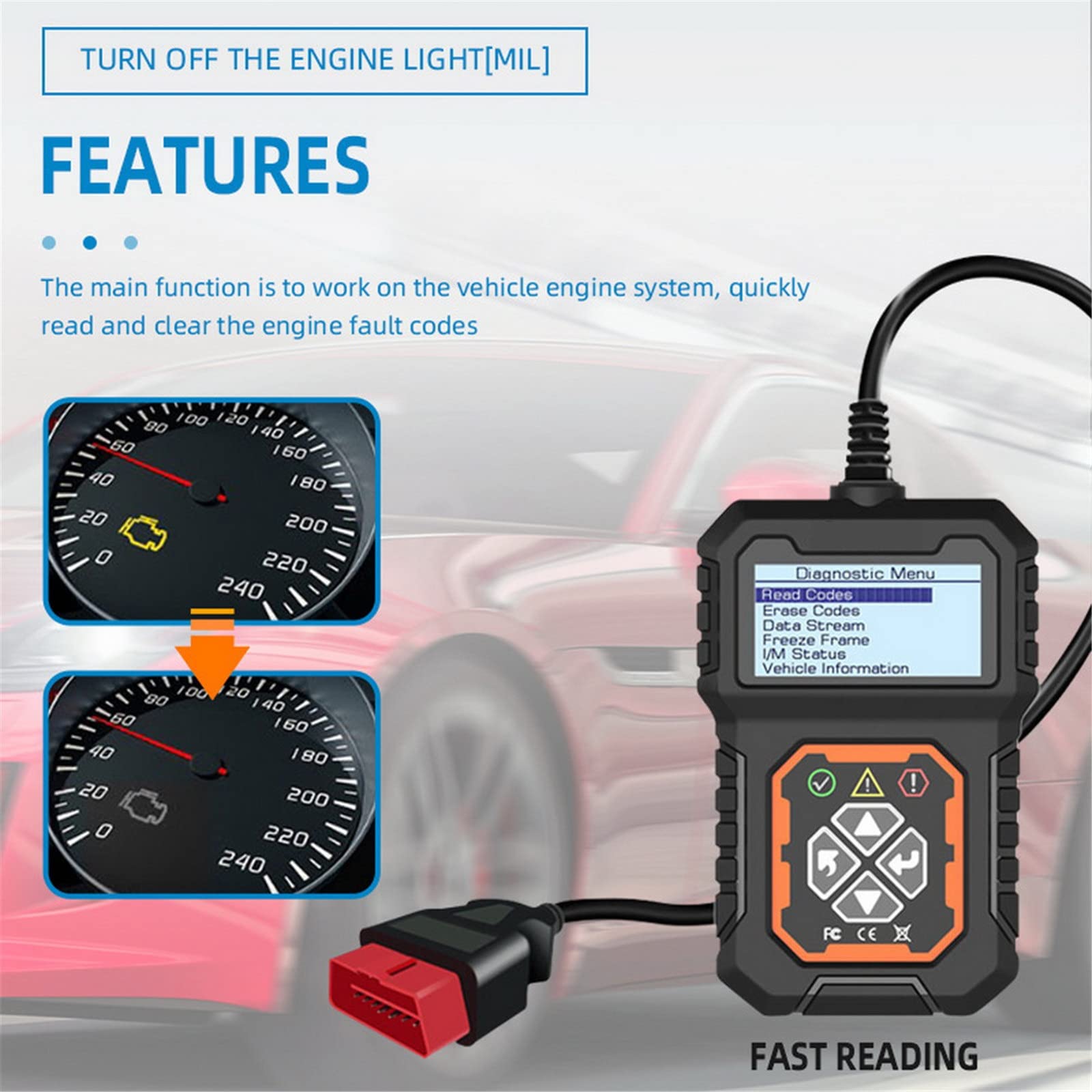 OBD2 Strumento Diagnostico Automatico OBD Scanner Strumento di Diagnosi dei Guasti Lettore di Codici Auto OBDII Rilevatore di Guasti Motore T31