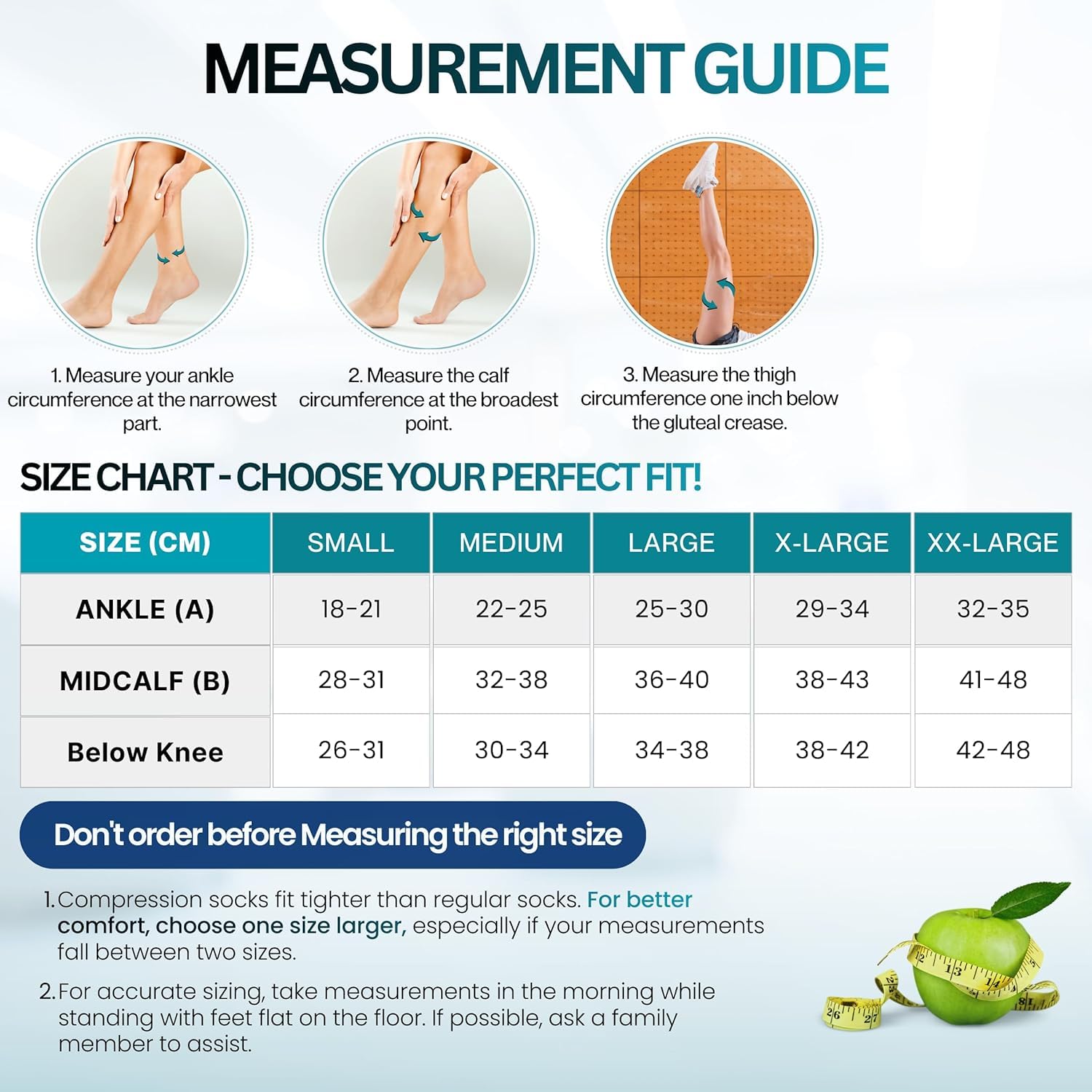 Fowlnest Medical Cotton Back Stitched Compression Stockings For Varicose Veins | Knee Length DVT Stocking Class II (23-32 Mm Hg) Stockings For Women & Men | Beige, 1 Pair, XL