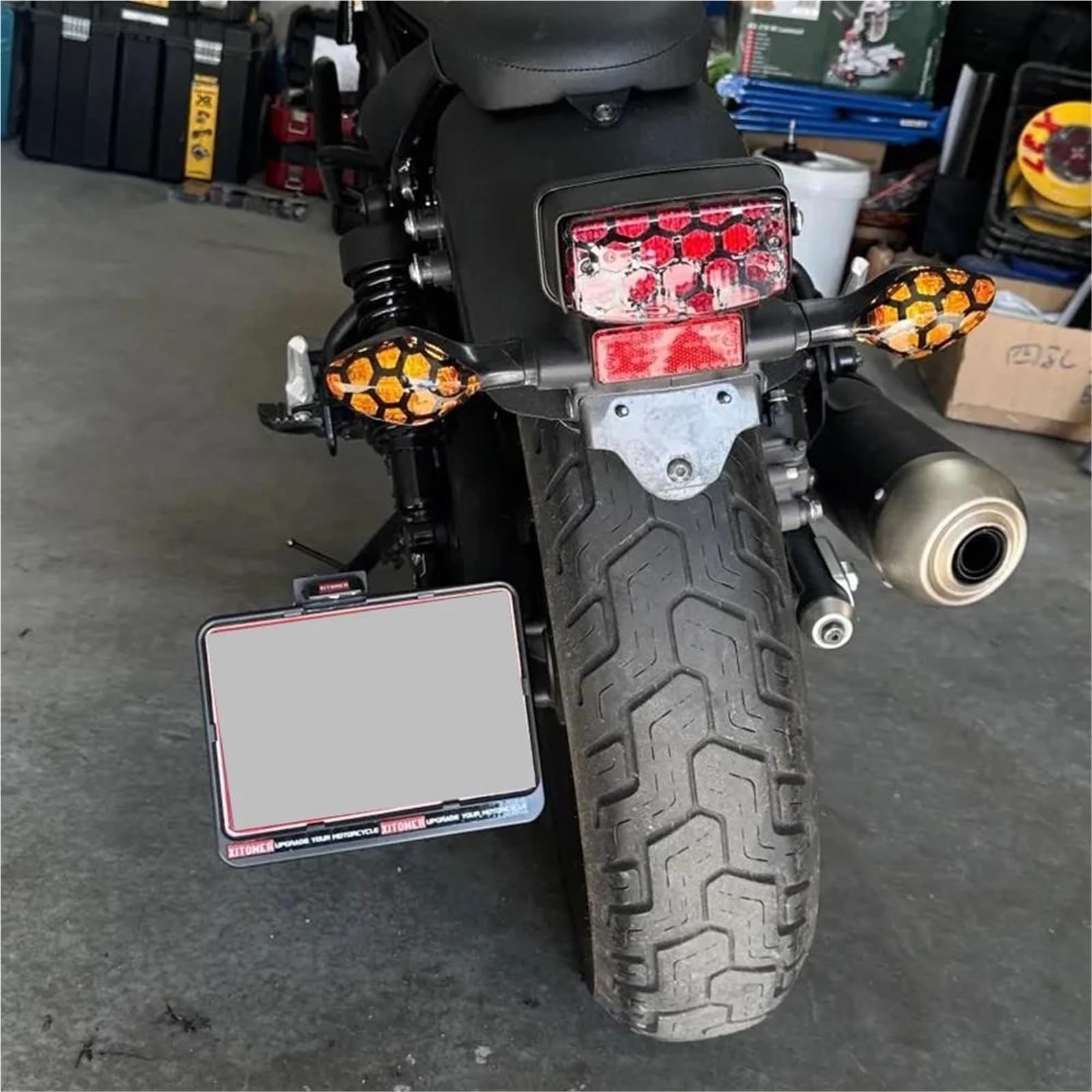 Portatarga Laterale A LED Moto Per Y&amaha XV1100 Virago XV535 535