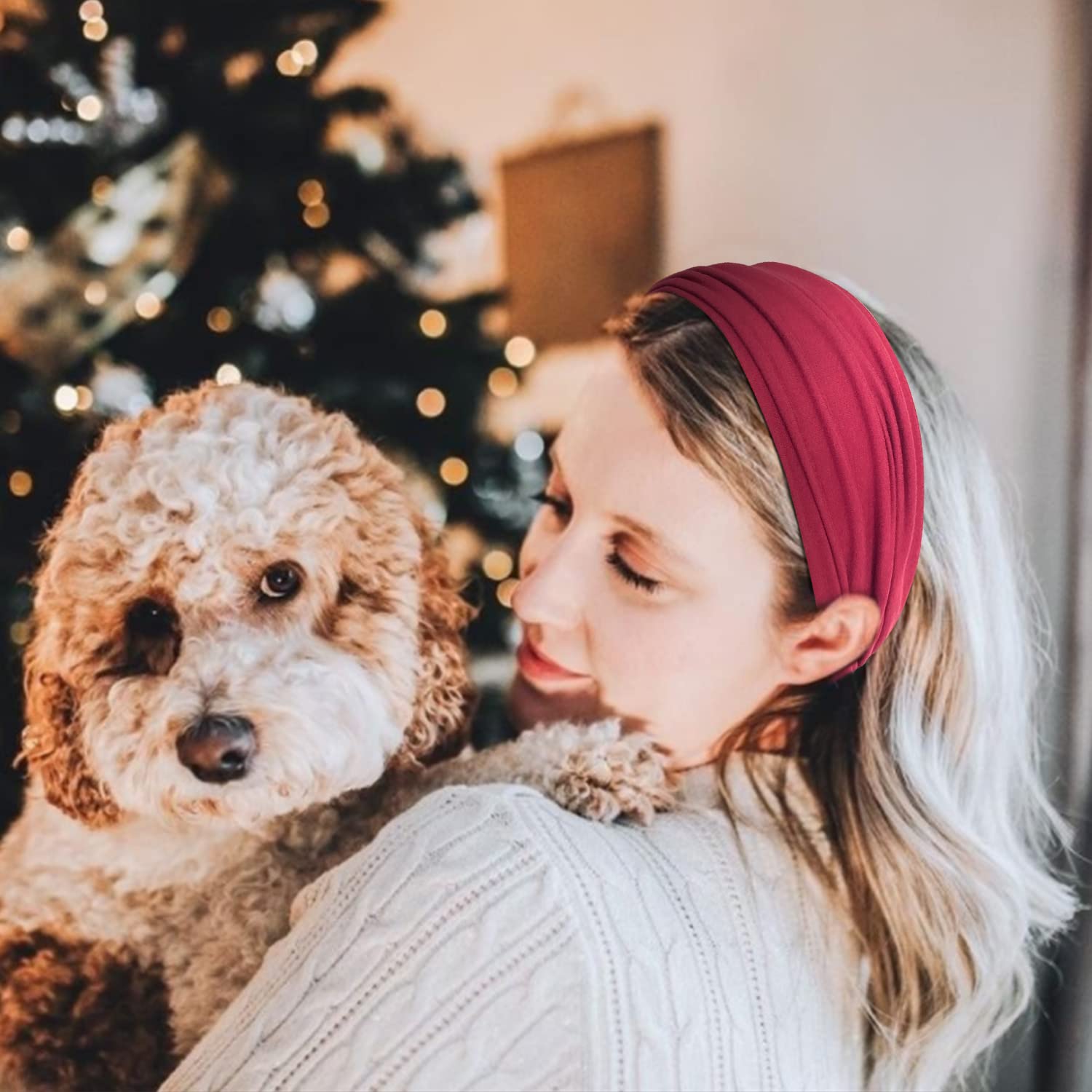 15 Pack Headbands for Women Elastic Hair Bands Workout Running Turban Headwrap Non Slip Sweat Yoga Hair Wrap for Girls : Beauty & Personal Care