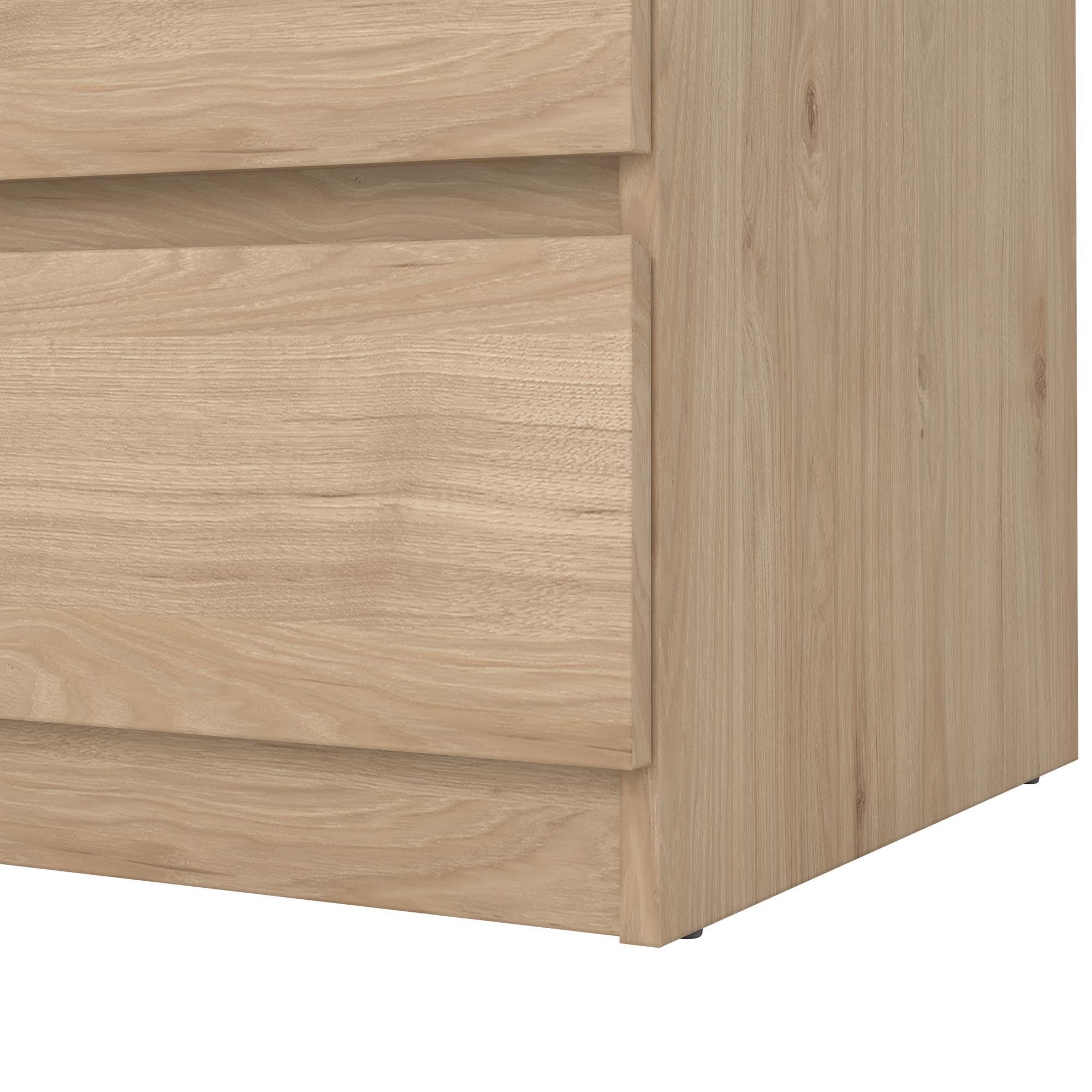 Cómoda, Cajonera Dormitorio SIL Oak con 3 Cajones, Color Jackson Hickory, 77 x 50 x 71 cm