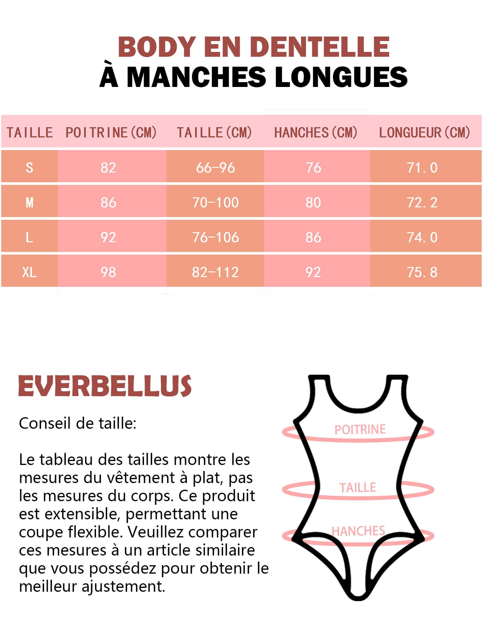 Everbellus Body Sexy en Dentelle pour Femmes, Col en V Profond, Hauts à Manches Courtes, T-shirts, Tenues Décontractées Basiques