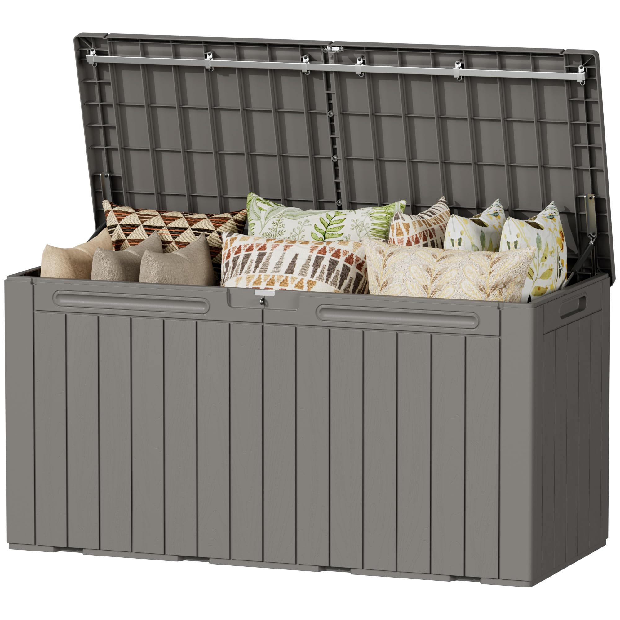 Devoko 100 Gallon Outdoor Storage Box, Waterproof Deck Box Lockable