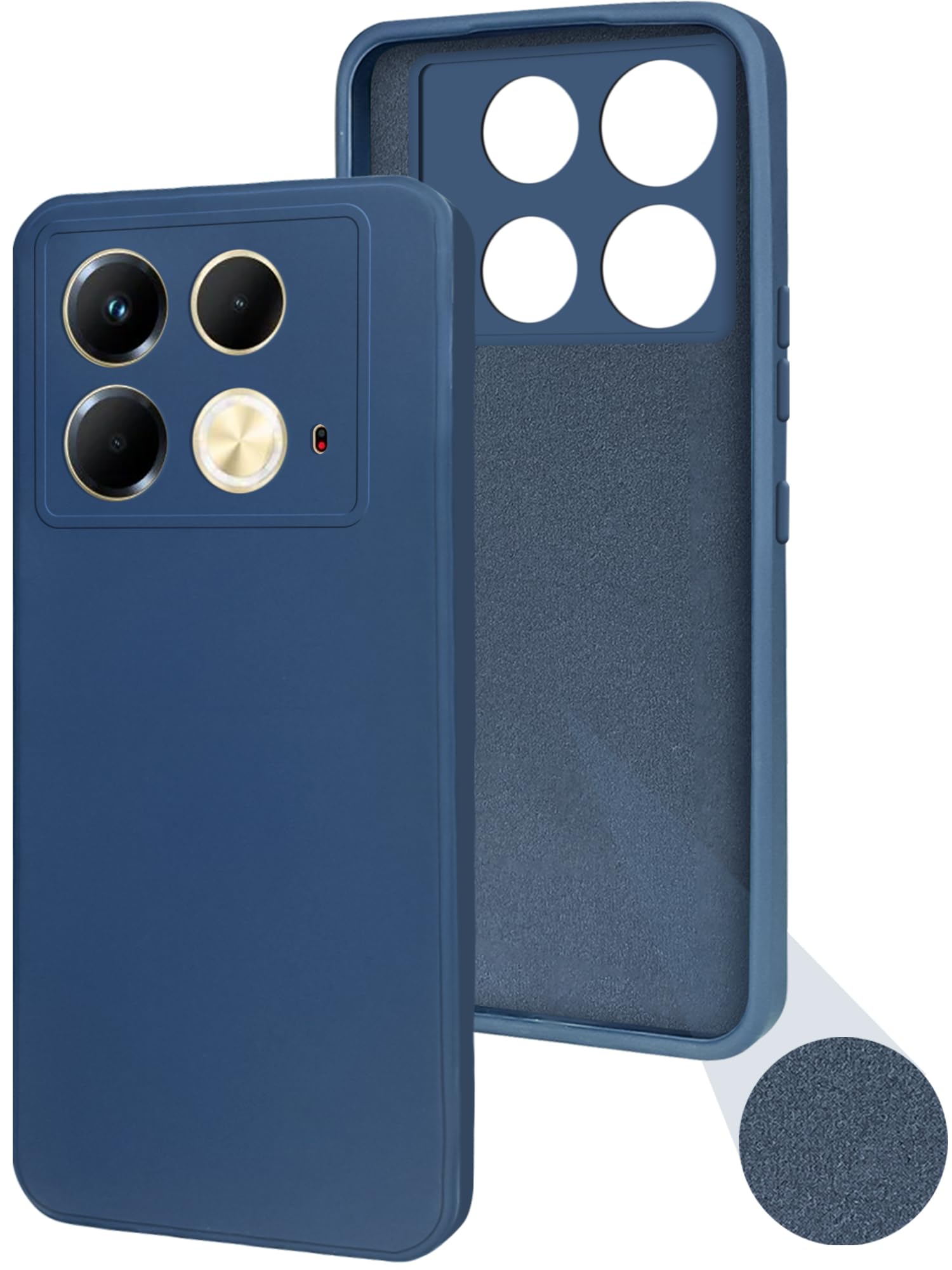 Jkobi Back Cover Case for Infinix Note 40 (Matte Finish Silicone with Inside Fiber Cloth |Blue) (B0D928S3N9) Amazon Price History, Amazon Price Tracker