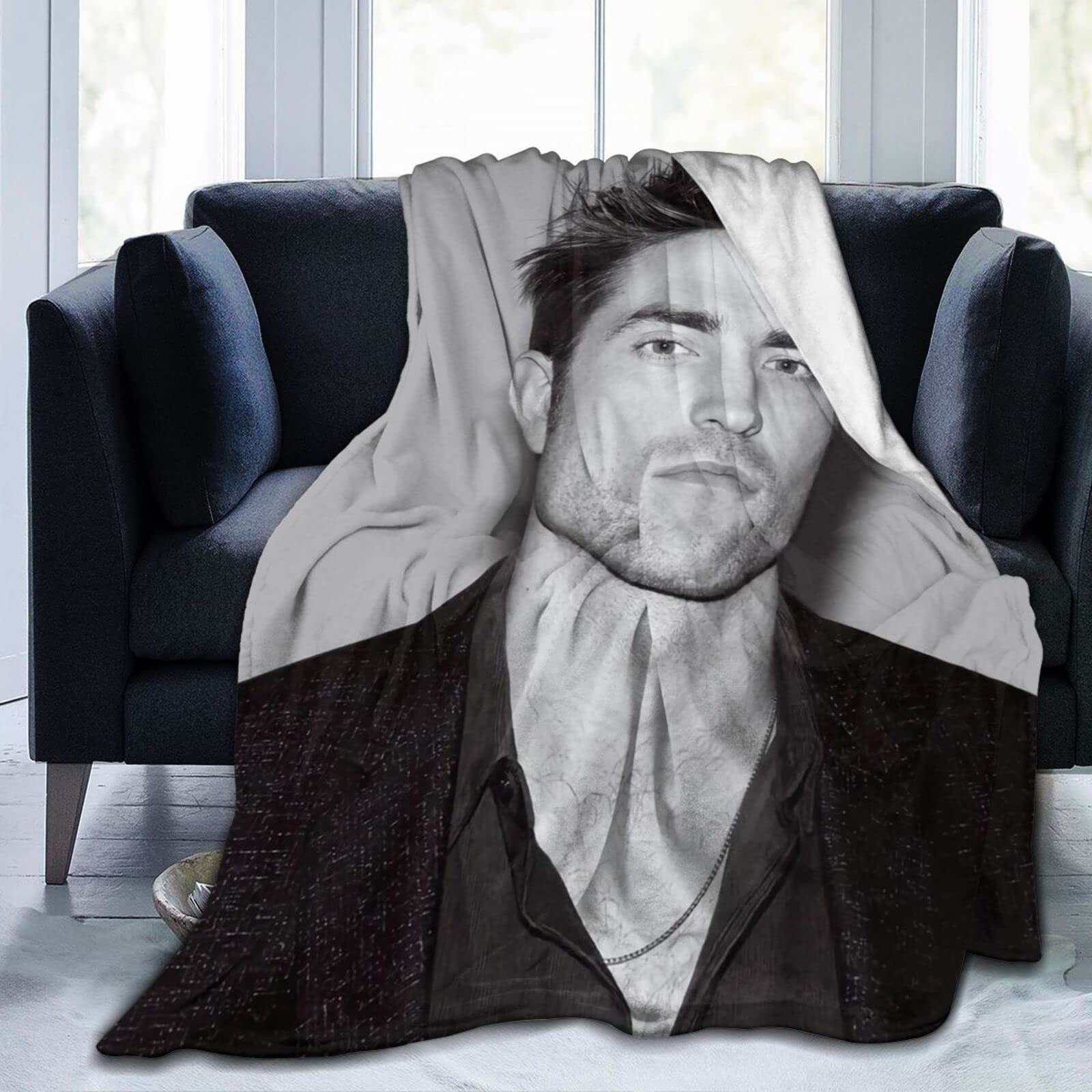 Robert Pattinson Fleece Blanket Throw Blanket Lightweight Super Soft Cozy Luxury Bed Blanket Microfiber