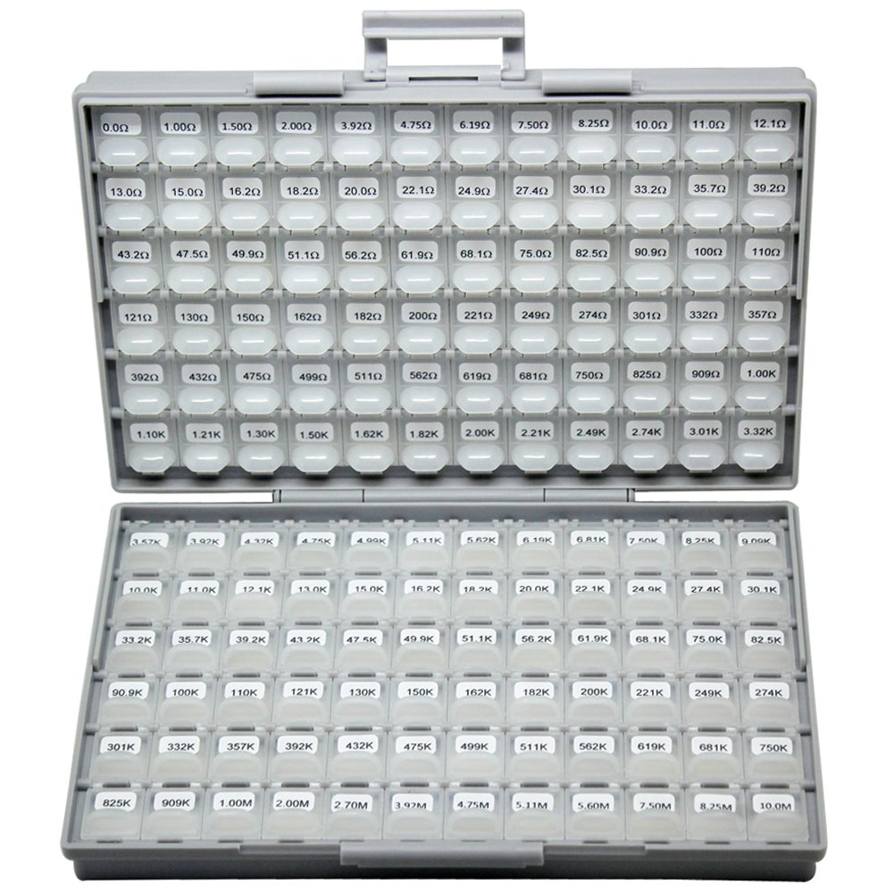 SMD SMT Montaje en superficie 0201 tamaño 144 valores Kit de resistencia 100pc / valor 1% llenado en caja BOX-ALL 14400 resistencias Enviar desde China