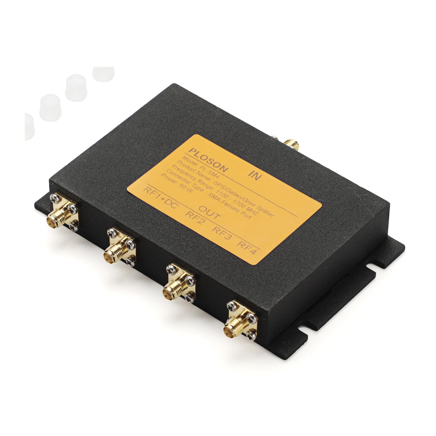 PL-XX GPS/Galieo/Gnss 2-Ways/3-Way/4-Way Antenna Power Splitter 1100-1700MHz GPS Diviseur d’antenne diviseur Antenna Divider for Navire Maritime Marine Networking (4-Way SMA-Female)