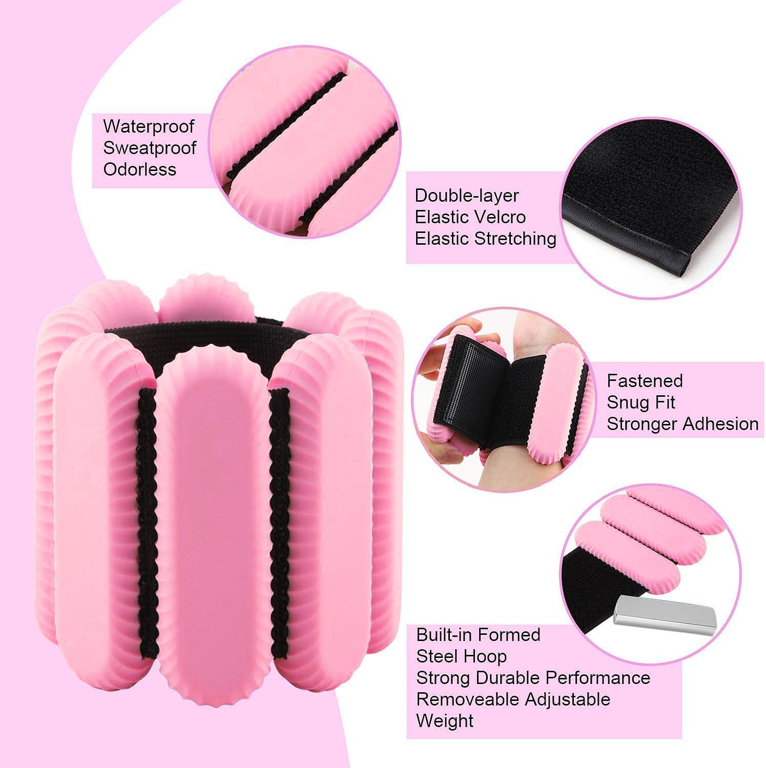 Ensemble de 2 Poids de Poignet 2lbs Bracelet Lesté Ajustable Poids de Cheville en Silicone pour Femmes et Hommes Poids de Jambe Portables pour Yoga Pilates Jogging Marche Ensemble de 2 Poids de Poignet 2lbs Bracelet Lesté Ajustable Poids de Cheville en Silicone pour Femmes et Hommes Poids de Jambe Portables pour Yoga Pilates Jogging Marche