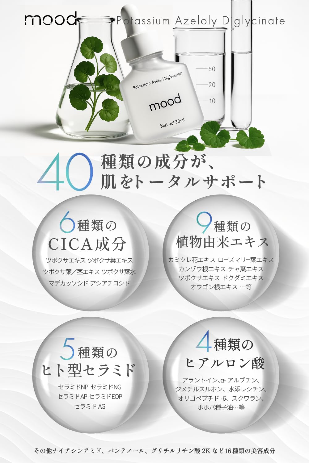 Amazon.co.jp: mood ムード アゼライン酸 誘導体 20%配合 美容液 30ml