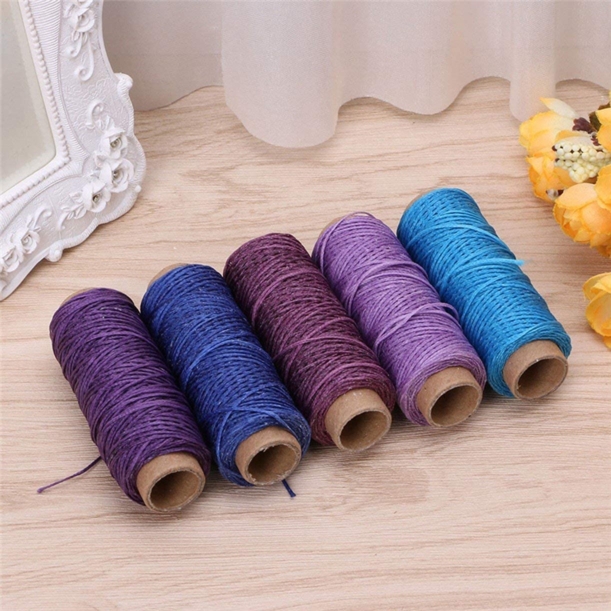 ZHONGJIUYUAN 38color 0.88mm 150D Cucire Cuoio Filo Cerato Per Scalpello Punteruolo Scarpe Bagagli Riparazione filo cera