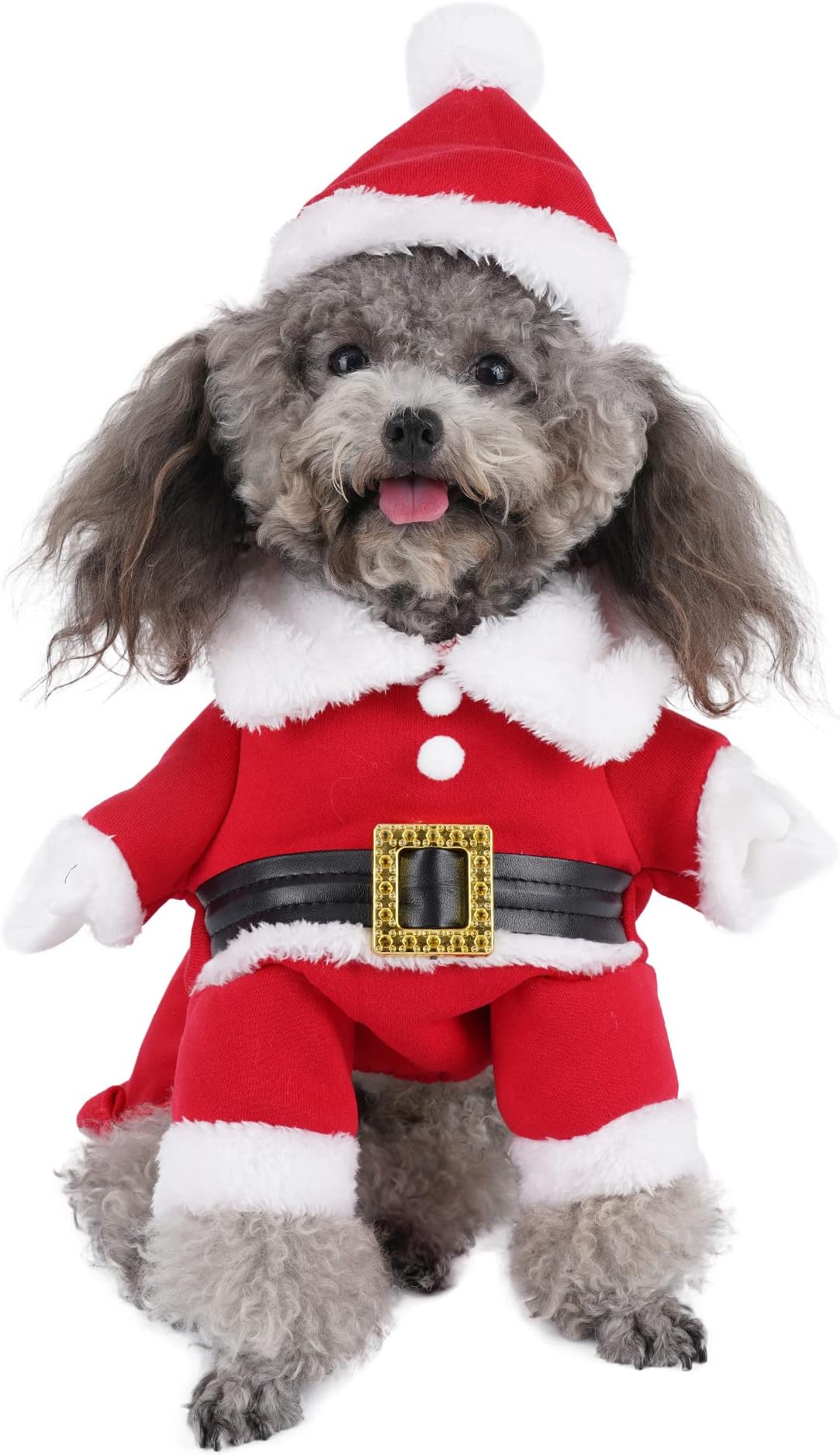 Idepet New Santa Dog Costume Christmas Pet Clothes Winter