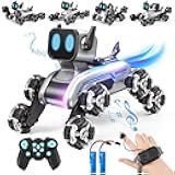 Remote Control Robot Dog Toy for Kids,2.4Ghz 8WD Gesture Sensing Stunt Rc Cars with Music & Light,Children Birthday for 6 7 8 9 10 11 12 Years Old Boys