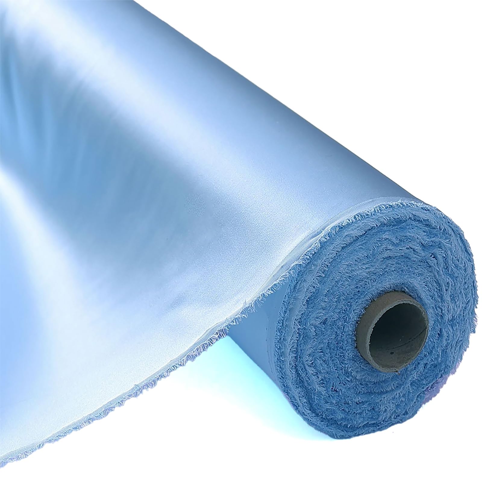 100% Pure Mulberry Silk Fabric 114cm Width 16m/m Charmeuse Stain Silk by 2 metre for Pajamas,Shirt or DIY Crafts(Light Blue)