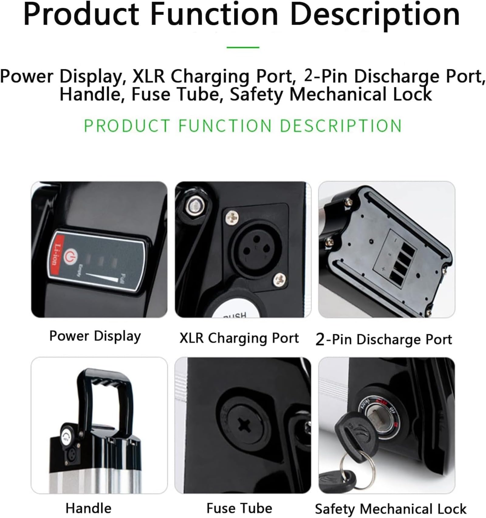 E-Bike Batteries pour vélo 36V 15.6Ah, Convient aux Moteurs 36V 250W/350W/500W, pour Moma Vélo MiFa Rex Aldi, Peut Correspondre aux Phylion/XH370-10J avec Chargeur