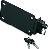 Kuryakyn 4248 Motorcycle Accessory: License Plate Helmet Security Lock with Mount, Universal Fit for Motorcycles with Flat Brackets , Black