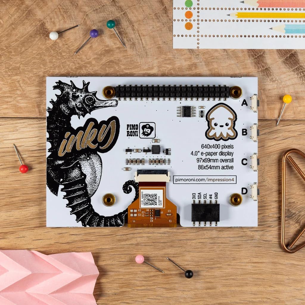 Pimoroni Inky Impression 4" (7 colour ePaper/eInk HAT)