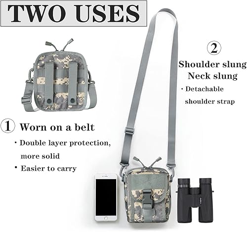 Miniatura 4 de C-eagleeye Funda binocular y telémetro, resistente al agua, interior del cojín de espuma a prueba de golpes, adecuada para caza, senderismo, viajes