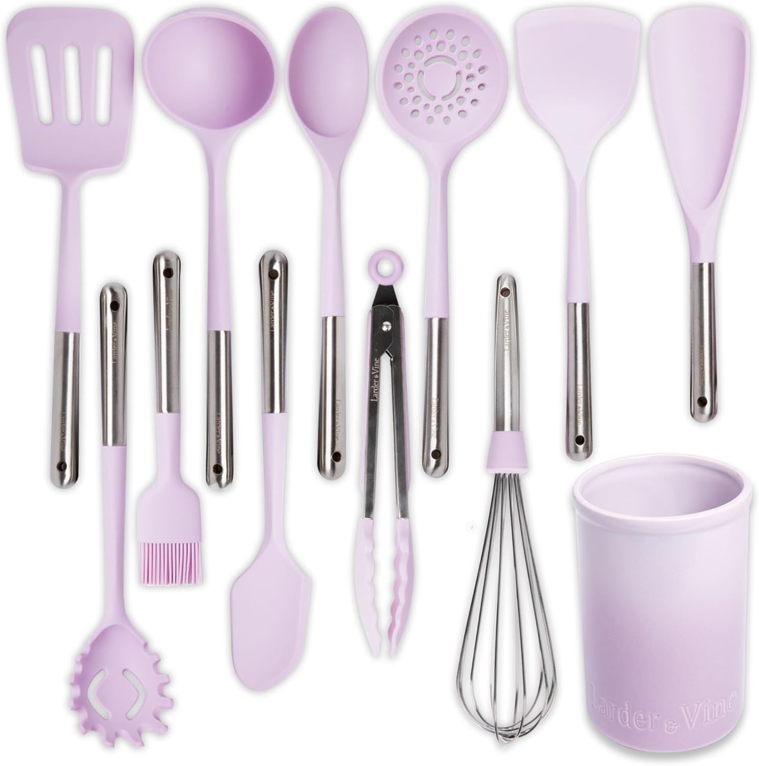 Larder & Vine 24 Piece Set (Lavender) | Bakeware Set, Utensil Set, and Trivets