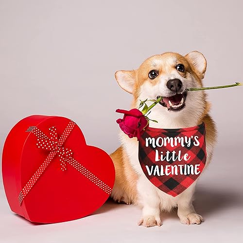 Miniatura 6 de JOTFA Paquete de 2 bandanas para perro de San Valentín, bandanas para el día de San Valentín, bandanas para el día de San Valentín, trajes para