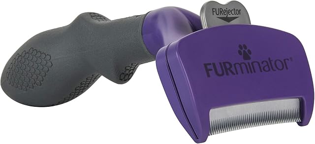 FURminator deShedding Tool for Medium/Large Cats, Short Hair, Removes Loose Hair from Shedding