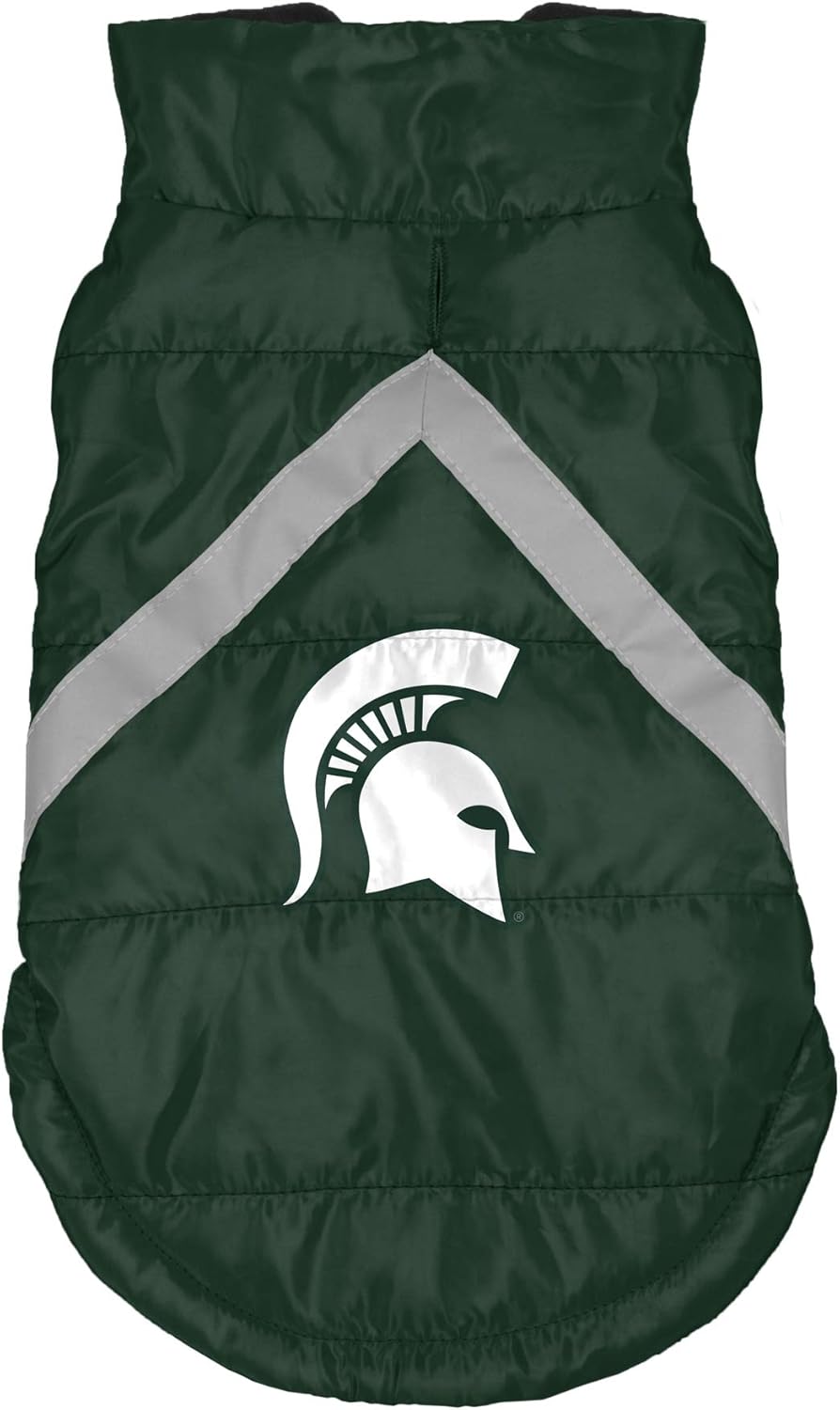 Littlearth Unisex-Adult NCAA Michigan State Spartans Pet Puffer Vest, Team Color, Large