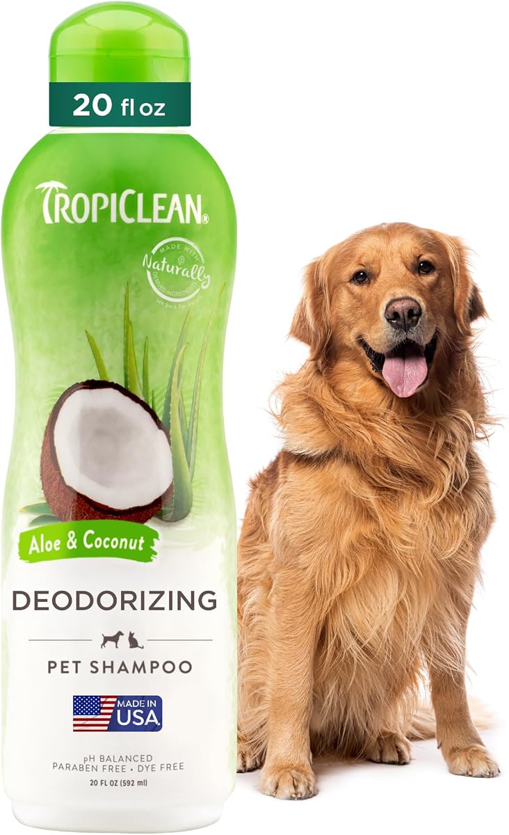 Champú desodorizante para perros malolientes, fabricado en Estados Unidos, 20 oz