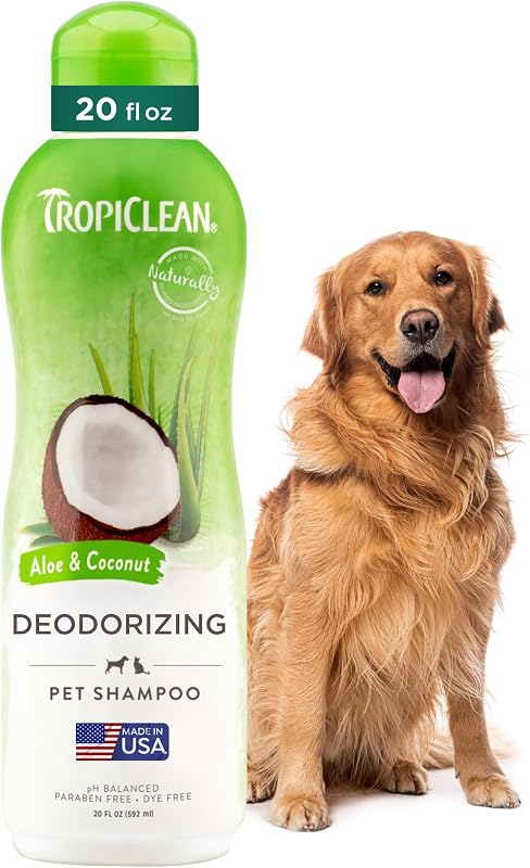 Champú desodorizante para perros malolientes, fabricado en Estados Unidos, 20 oz