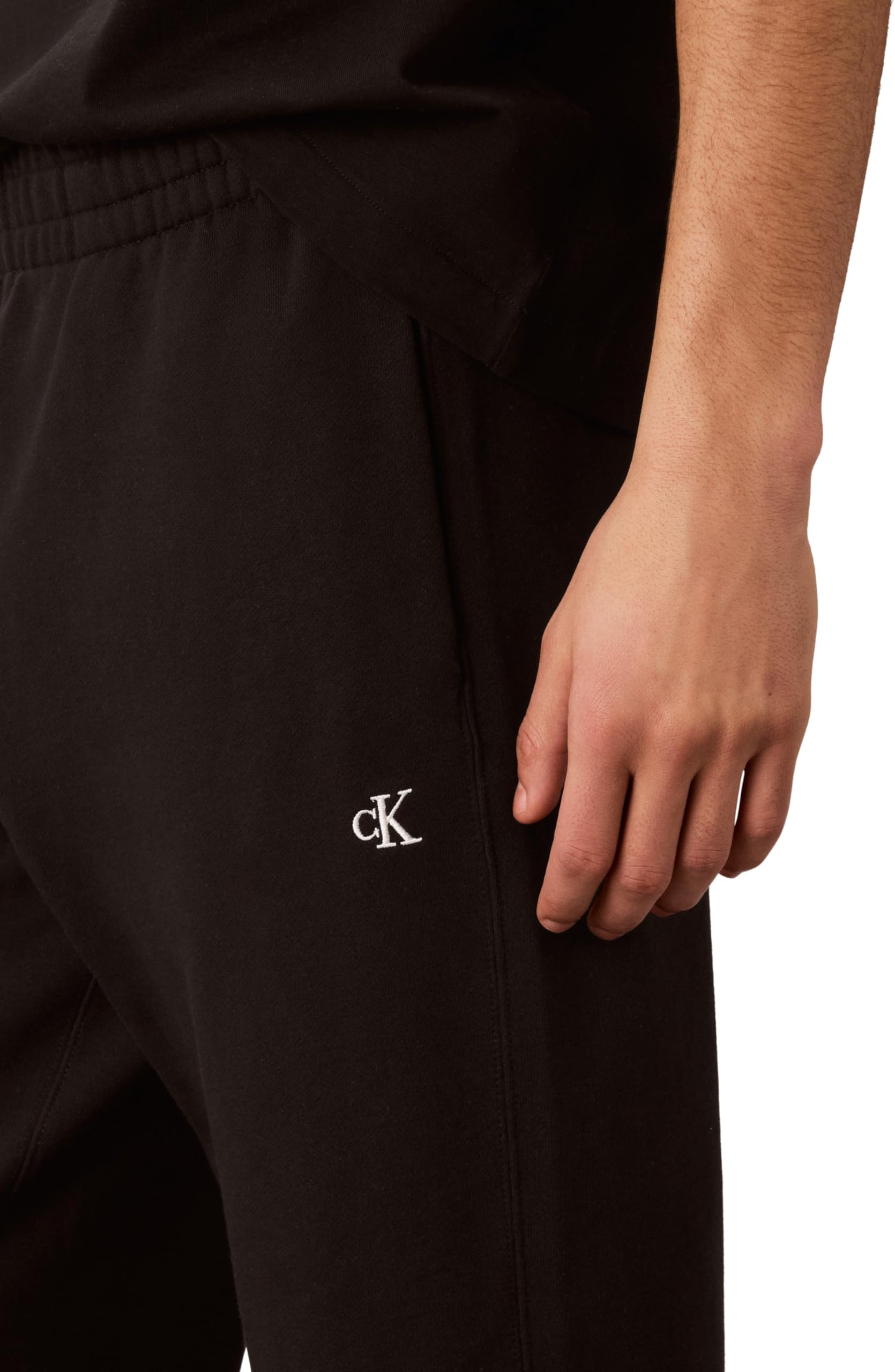 Calvin Klein Pantalón de chándal Hombre Terry Monogram con Bolsillo Trasero