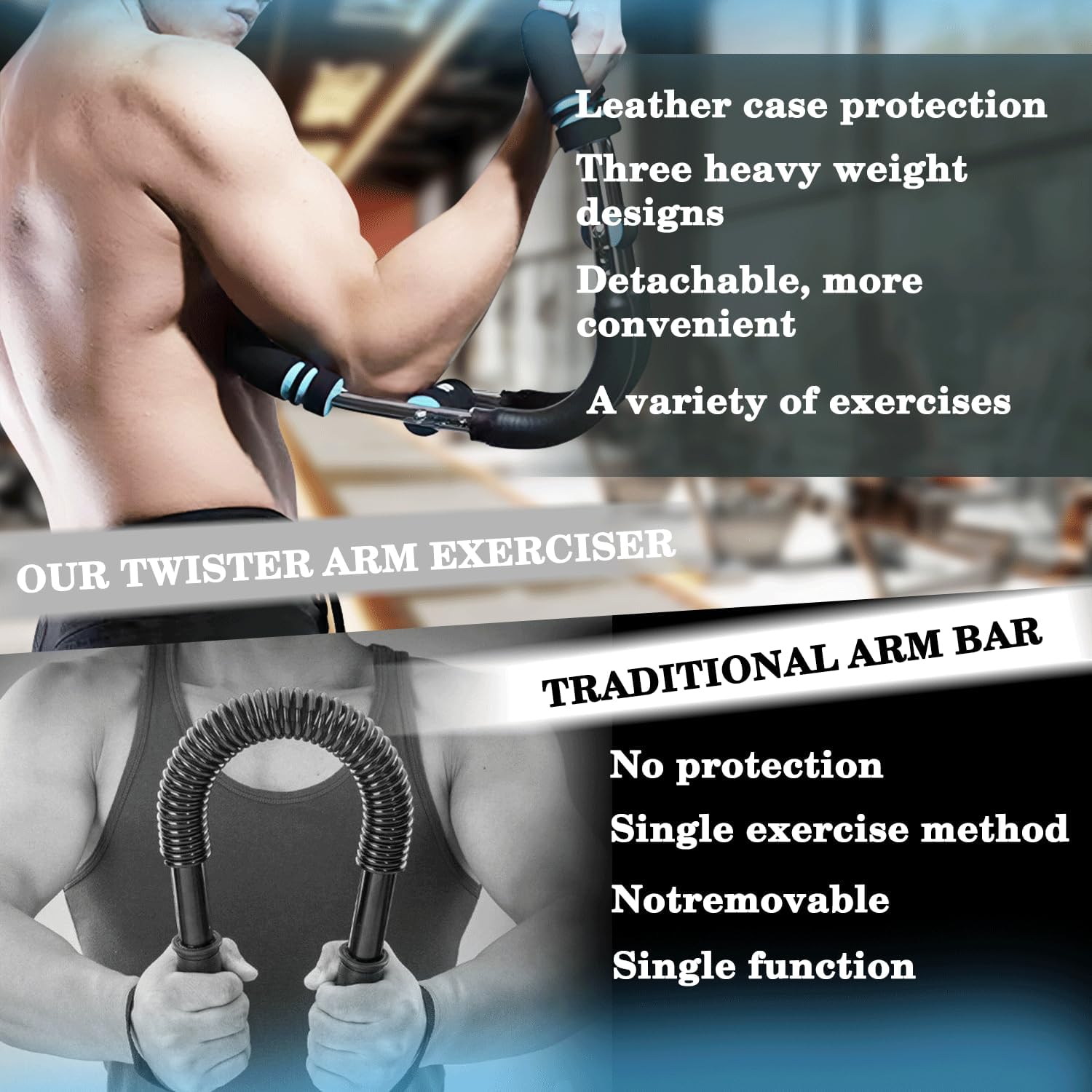 Twister Arm Trainer, 66–110 lbs Chest & Arm Trainer for Men & Women, Adjustable Chest Workout Equipment with Light Hand Grip Trainer & Pads
