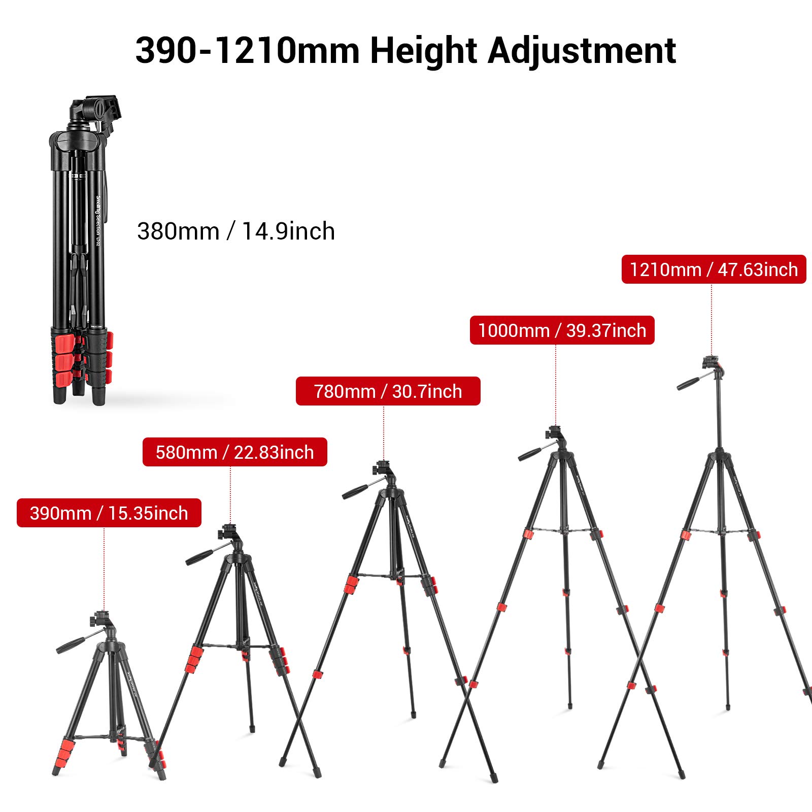 Trépied Léger SmallRig LT-02 - Modèle 3254, Compact Et Stable - Neuf Sous Blister D'origine