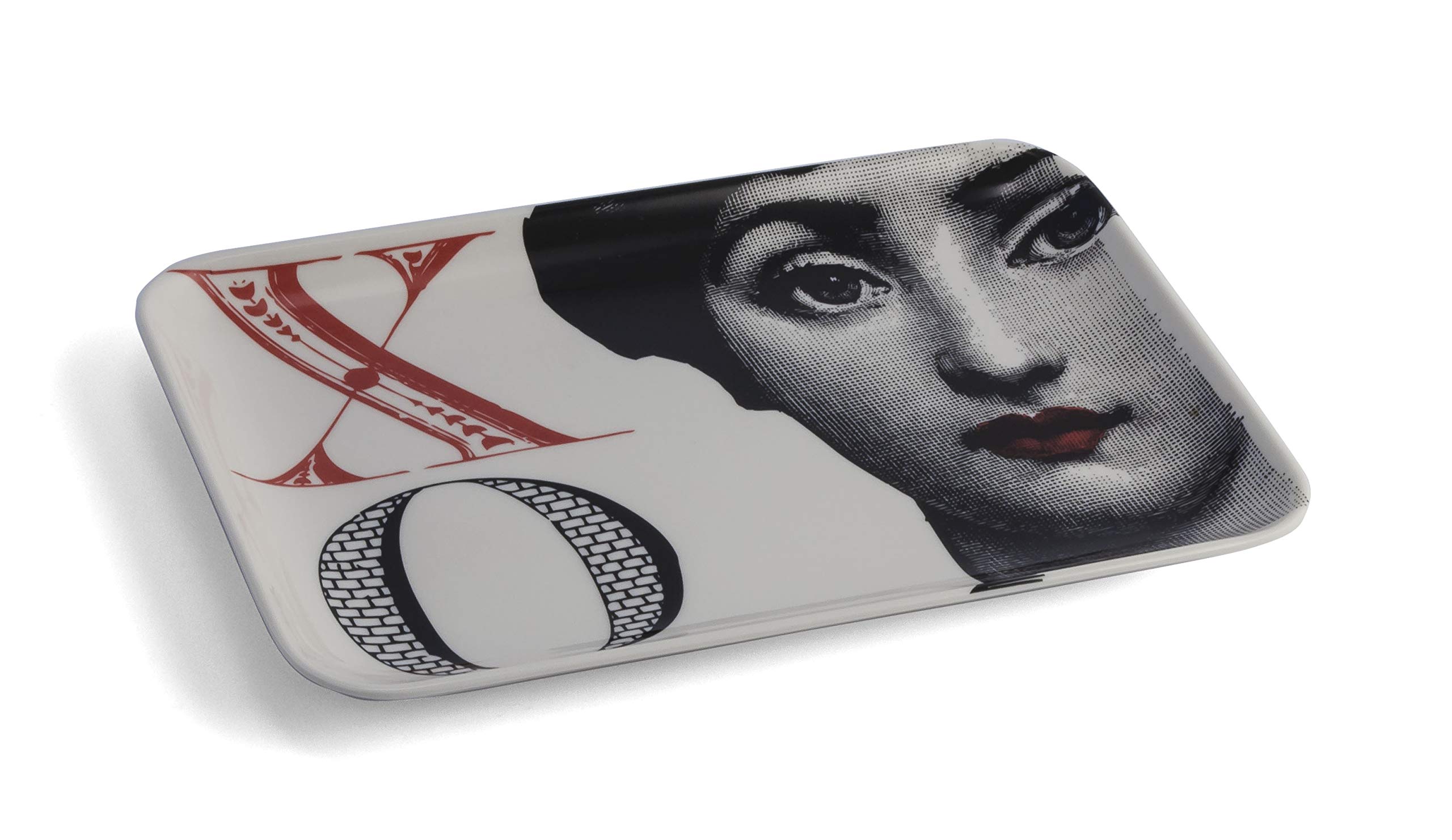 THOMAS PAUL X XO Alphabet Serving tray, 8"x5.5", Ebony