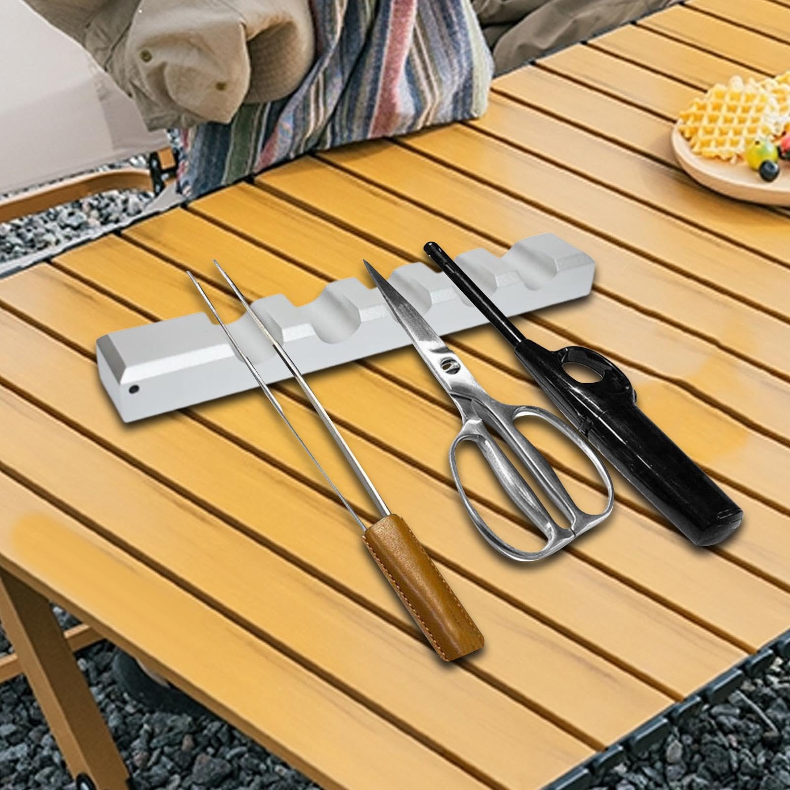 Amagogo Support de Table pour Baguettes et Cuillères, Accessoire de Repas, Argent