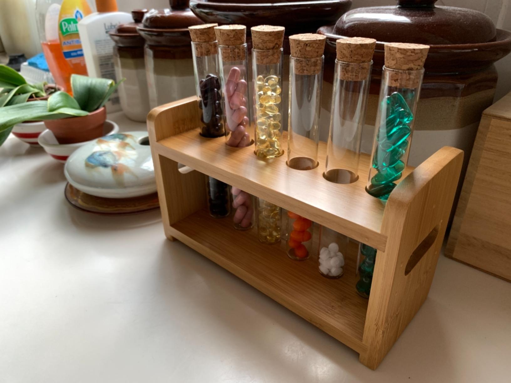 Peacoblue Home Wooden Test Tube Vial Shot Glasses Jamaica