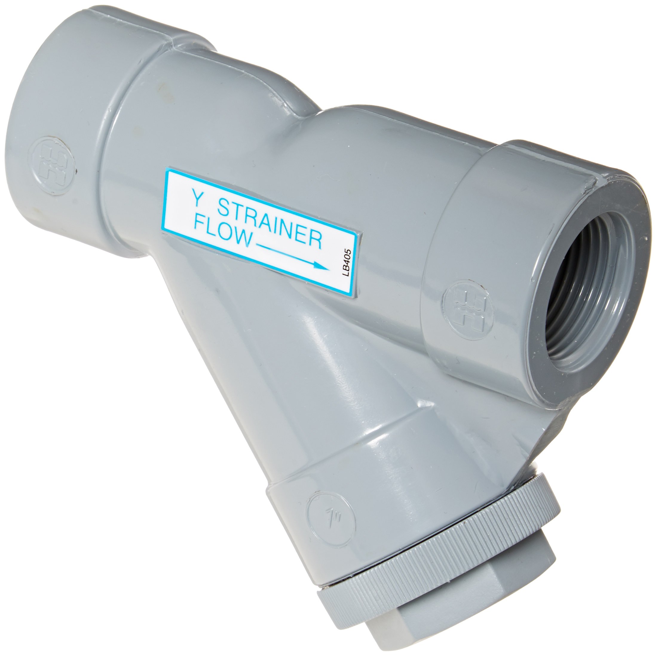 Hayward YS20100T 1-Inch Threaded CPVC Plastic Y-Strainer with FPM O-ring Seals