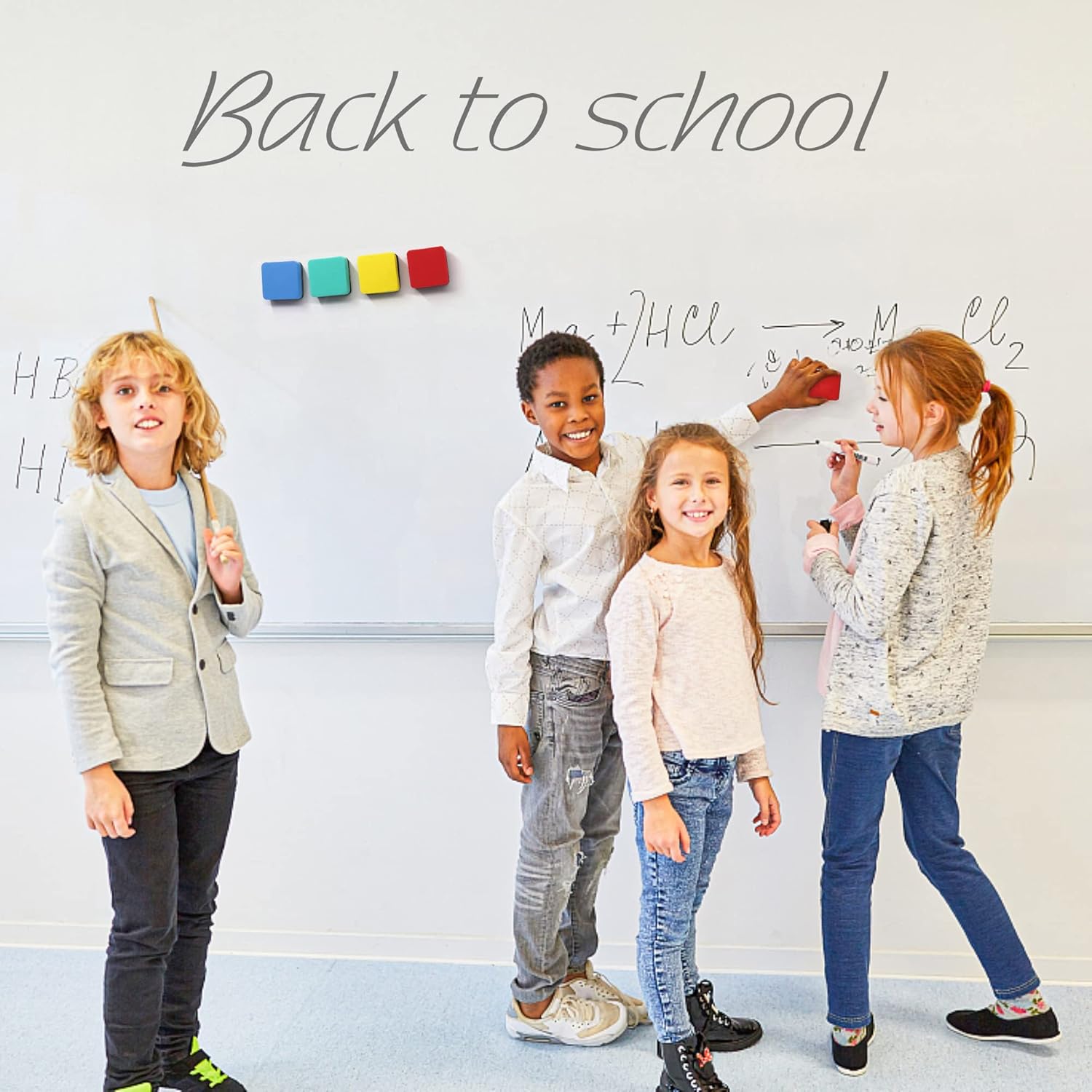 Dry Erase Erasers, IHPUKIDI 24 Pack Magnetic Whiteboard Dry Eraser Chalkboard Cleansers for Classroom, Home, and Office (Blue, 1.97 x 1.97 Inch) : Office Products