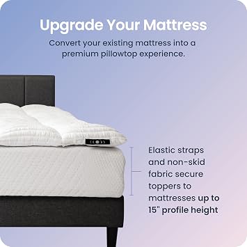Moon Pod Cloud Cover Mattress Topper - Plush Pillow Top Accessory | Upgrade Your Mattress with a Foam & Microfiber Blend for a Cool, Zero-Gravity Floating Sleep Sensation - Queen Pillow Top Cover
