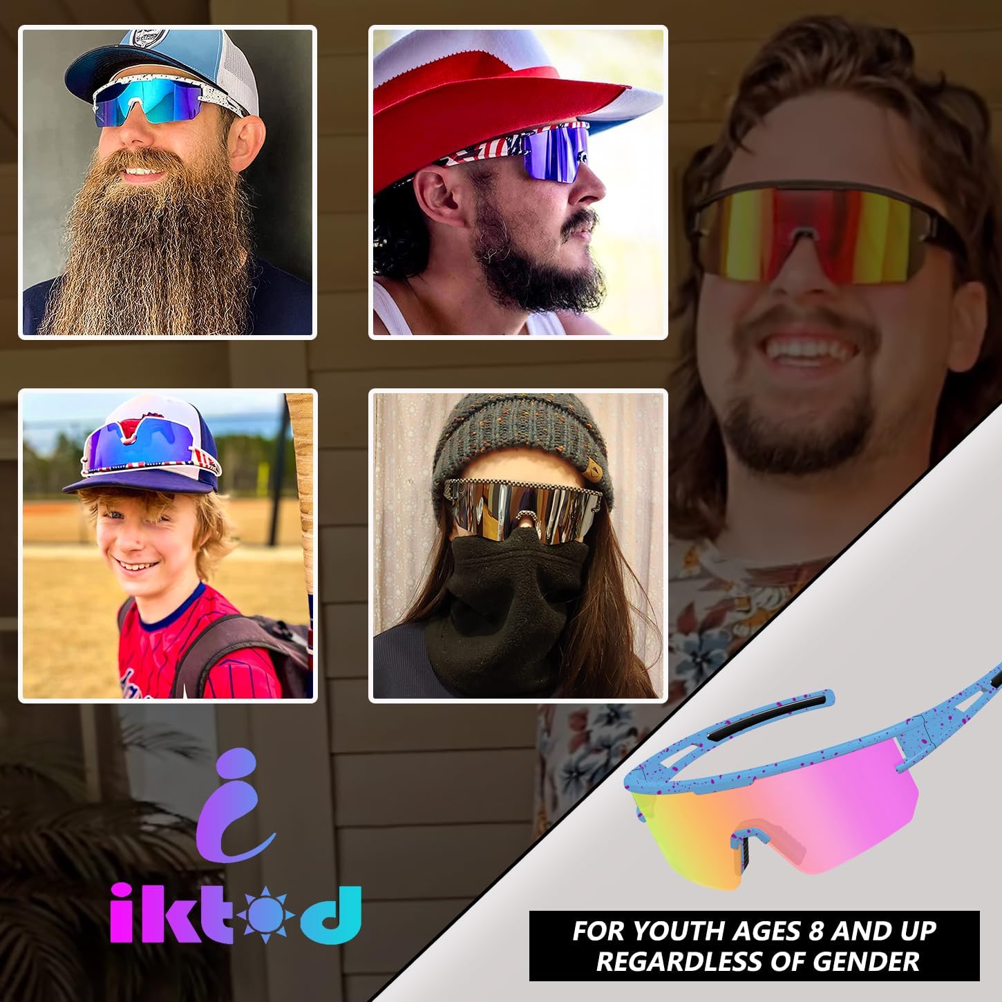 IKTOD Polarized Sunglasses for Men and Women,UV Protection Mens Sun Glasses for Fishing Running Cycling Driving - Image 4