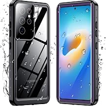 Temdan for Samsung Galaxy S21 Ultra Case Waterproof with Built-in Screen Protector 360 Full Body Underwater Case Shockproof Dustproof for Galaxy S21 Ultra Phone Case 5G 6.8 Inch Purple