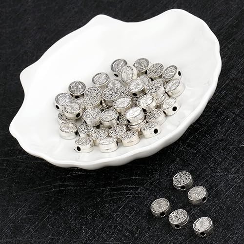 Miniatura 3 de Exorcismo San Benito de Nursia/Medalla Milagrosa/Cruz de Jesús Cuentas sueltas para DIY Rosario, collar, pulsera, coronilla de oración, pieza de