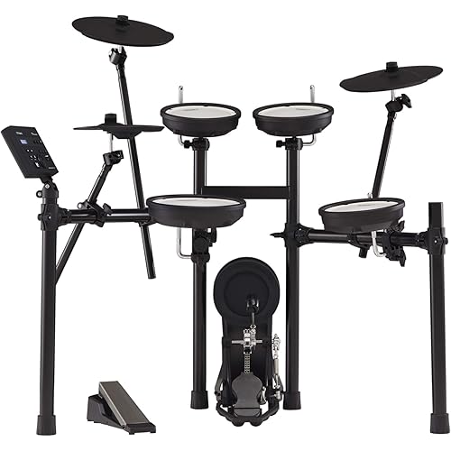 Roland TD-07KV Electronic V-Drums Kit – Legendary Dual-Ply All Mesh Head kit with superior expression and playability – Bluetooth Audio & MIDI – USB for recording audio and MIDI data – 40 FREE Melodic