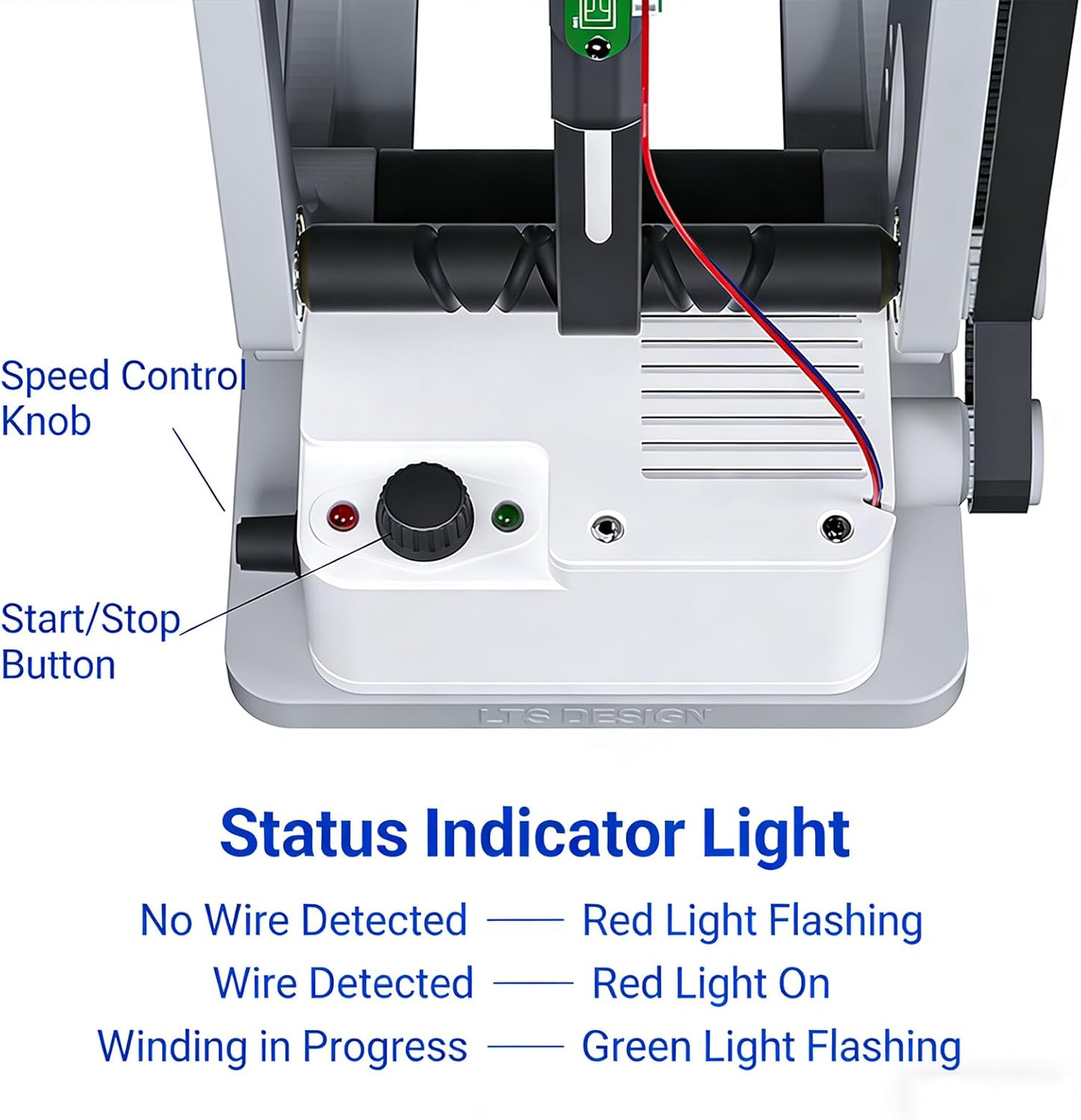 3D Industrial Filament Respooler, Electric Spool Rewinder, Winding Machine, with Smart Start and Stop, Wrap Neatly Without Tangling, for 1kg Spools, Universal Wire, Welding Thread Winder