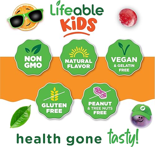 Miniatura 4 de Lifeable Gomitas de melena de león para niños  Suplemento de hongo de melena de león de gran sabor  Veganas, Kosher, gomitas de hongos para niños