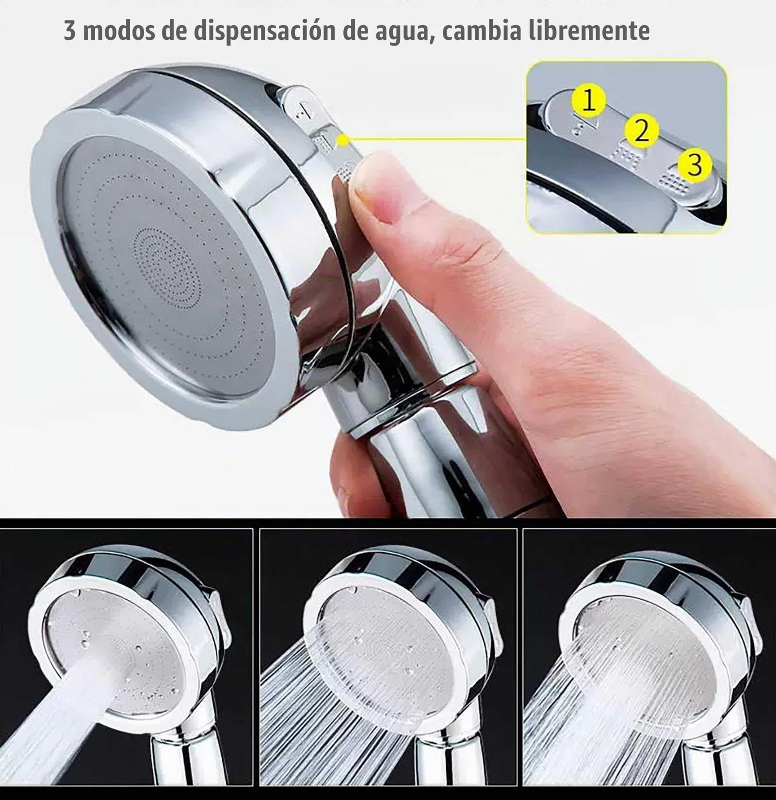 Ducha PortáTil para Exteriores, USB Calentable Ducha Recargable Temperatura Inteligente Ducha De Viaje para Camping 3 Paradas Flor De Vino, para Playa, JardíN