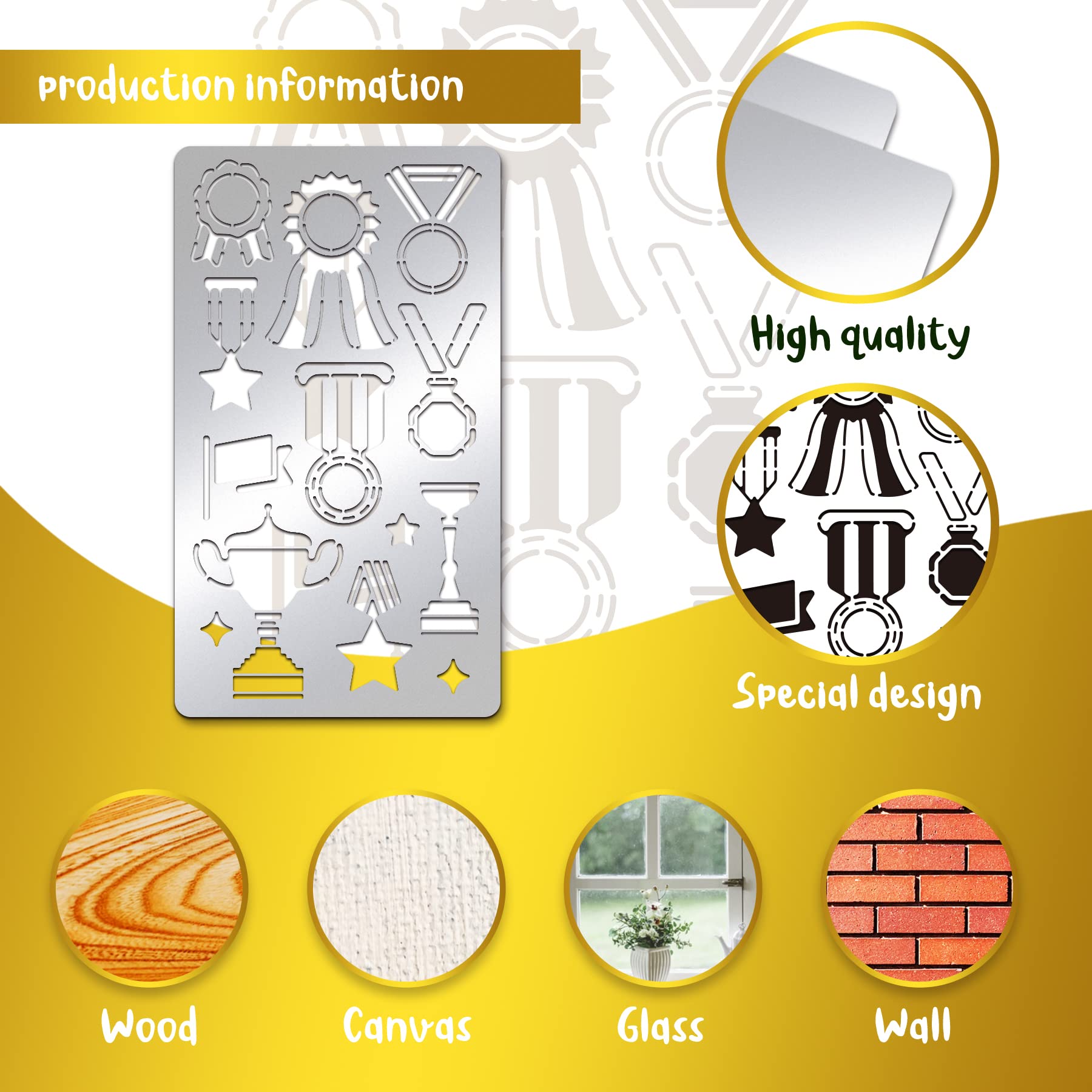 Letras En Acero Plantillas De Metal BENECREAT Luna Y Estrellas